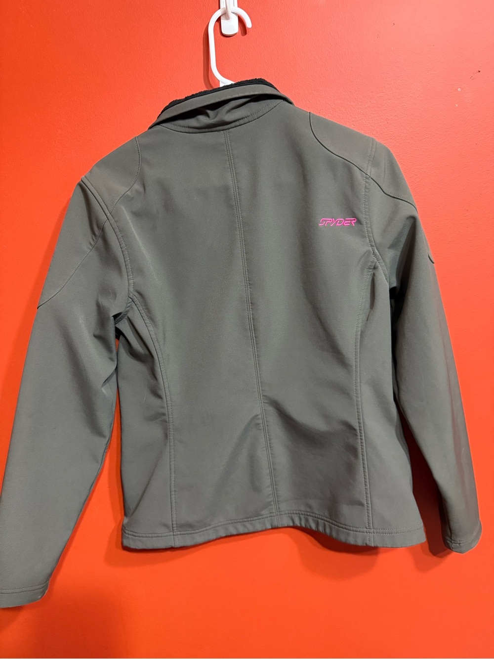 Spyder Women's Gray Softshell Jacket with Pink Logo
